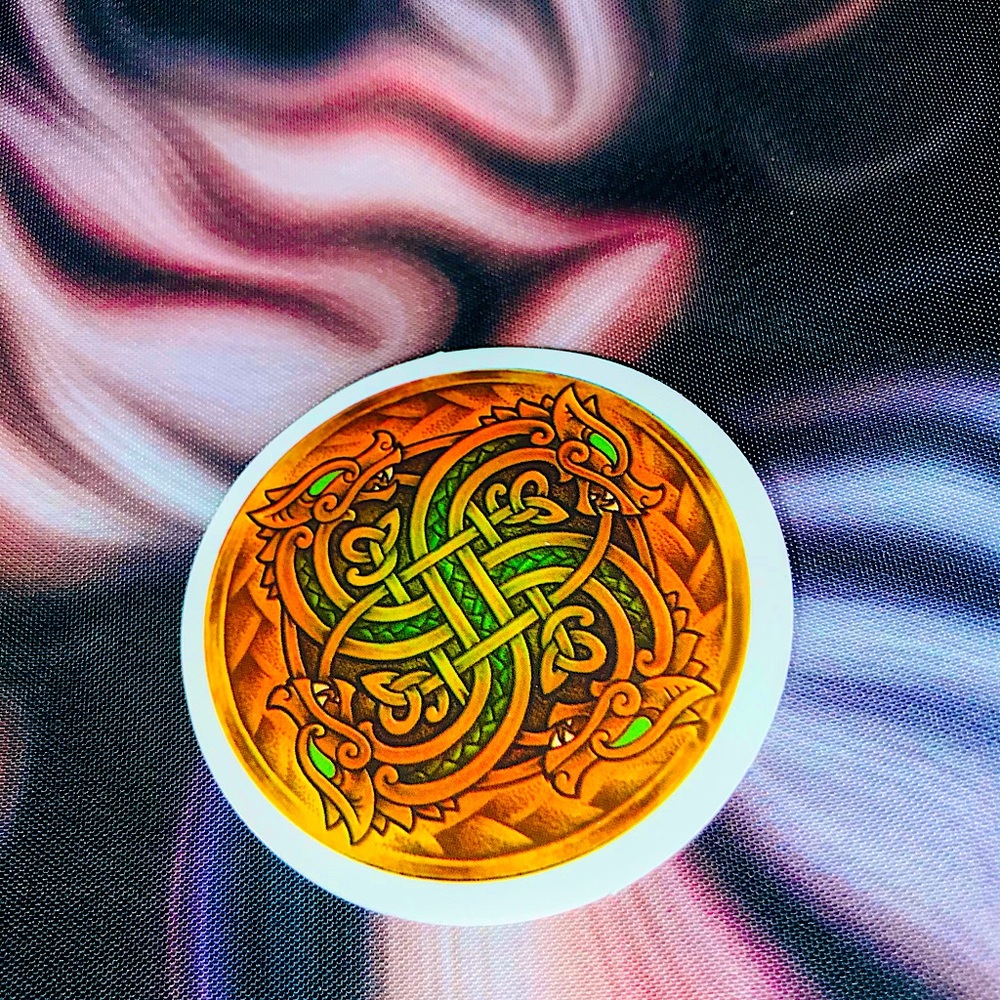 Dragon Spiritual Mandala Talisman Medallion Totem Decor Sticker